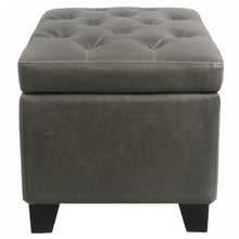 Load image into Gallery viewer, Julian Rectangular Bonded Leather Storage Ottoman
