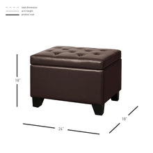 Load image into Gallery viewer, Julian Rectangular Bonded Leather Storage Ottoman
