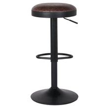 Load image into Gallery viewer, Juno PU Leather Gaslift Backless Swivel Bar Stool, (Set of 2)

