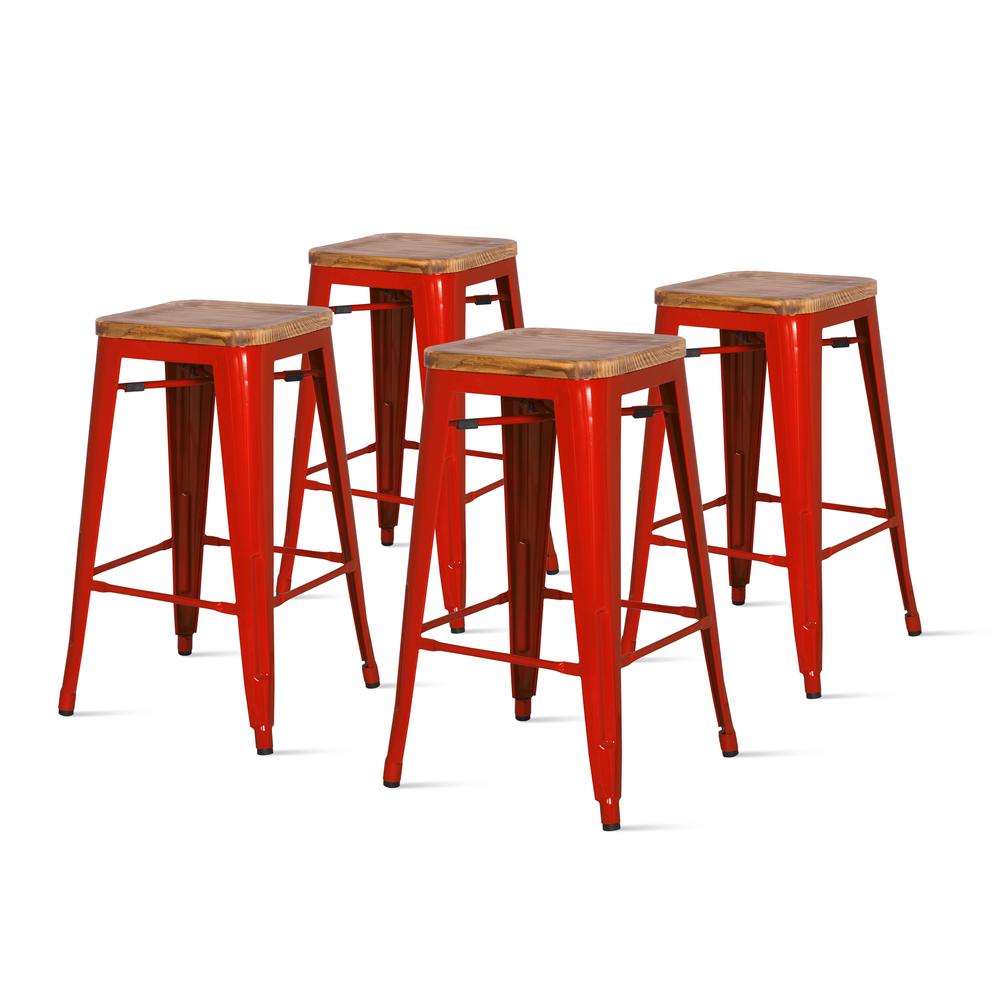 Metropolis Backless Counter Stool, (Set of 4)