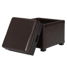 Load image into Gallery viewer, Cameron Square Leather Storage Ottoman
