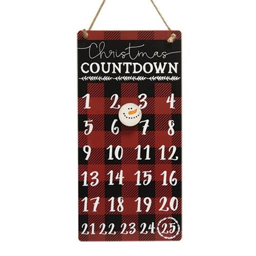 Buffalo Check Christmas Countdown Calendar (Pack of 2)