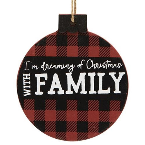 Home For Christmas Ornament 3 asstd. (Pack of 4)