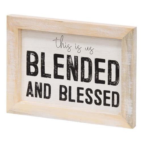 Blessed and Blended Framed Sign (Pack of 4)