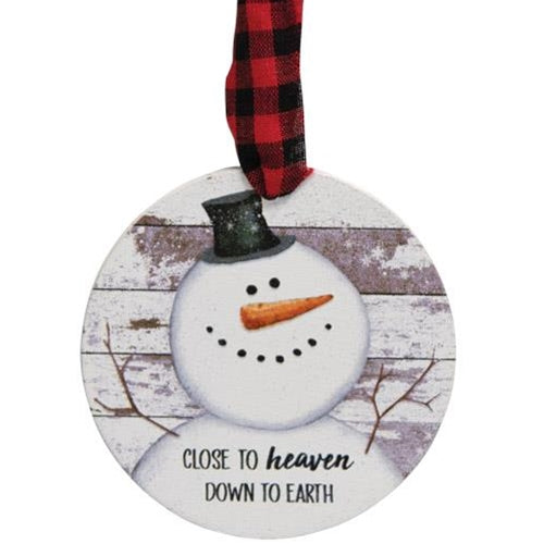 3/Set Happy Snowman Shiplap Ornaments (Pack of 4)