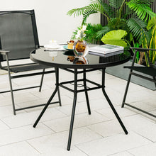 Load image into Gallery viewer, 34 Inch Patio Dining Table with 1.5 inch Umbrella Hole for Garden
