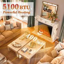 Load image into Gallery viewer, 34/37 Inch Electric Fireplace Recessed with Adjustable Flames
