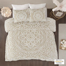 Load image into Gallery viewer, Laetitia Tufted Cotton Chenille Medallion Duvet Cover Set King/Cal KingMP12-7117 By Olliix
