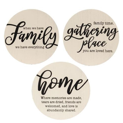 Home Sayings Round Sign 11.75