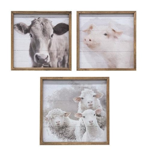 Farm Animal Portrait Frame 3 Asstd. (Pack of 2)
