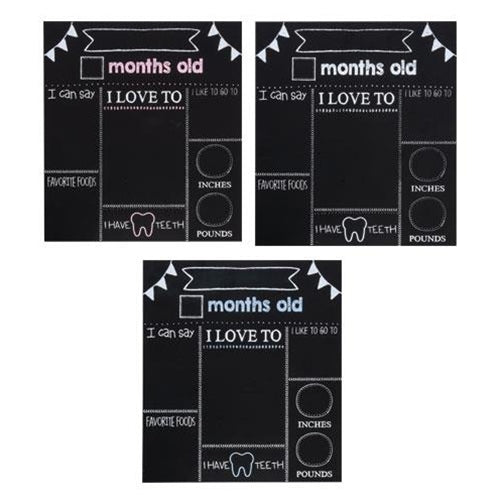 Baby Milestones Chalkboard 3 Asstd. (Pack of 2)