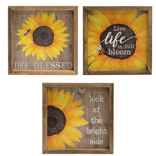 Bee Blessed Sunflower Frame 3 Asstd. (Pack of 2)