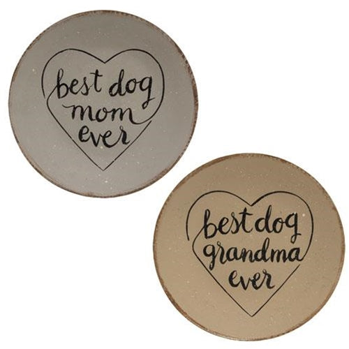 Best Dog Lady Plate 2 Asstd. (Pack of 4)
