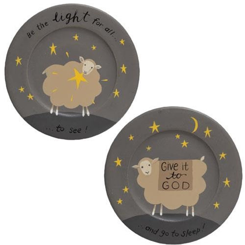 *Be The Light Sheep Plate 2 Asstd. (Pack of 2)