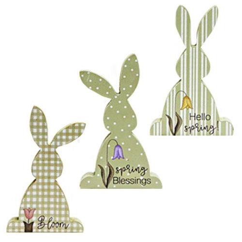 Hello Spring Chunky Bunny 3 Asstd. (Pack of 4)