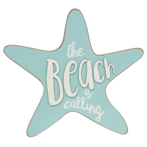 The Beach Is Calling Star Plaque (Pack of 2)