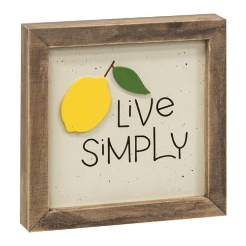 Live Simply Lemon Frame (Pack of 4)
