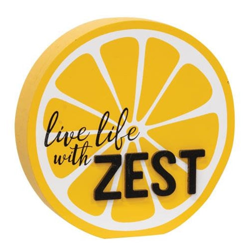 Live Life With Zest Lemon Slice (Pack of 4)