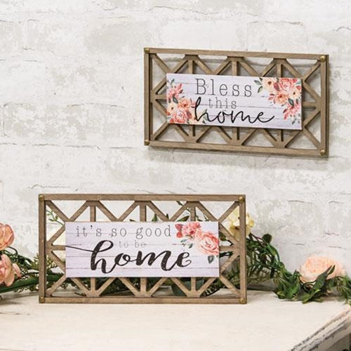 Home Blessings Lattice Sign 2 Asstd. (Pack of 2)
