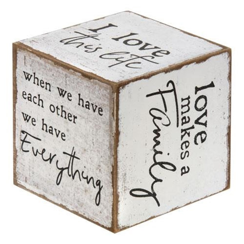 Family Sentiments Cube (Pack of 4)