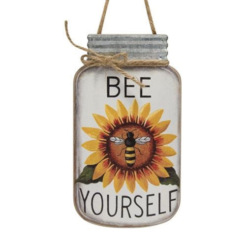 Bee Yourself Mason Jar Sign (Pack of 4)
