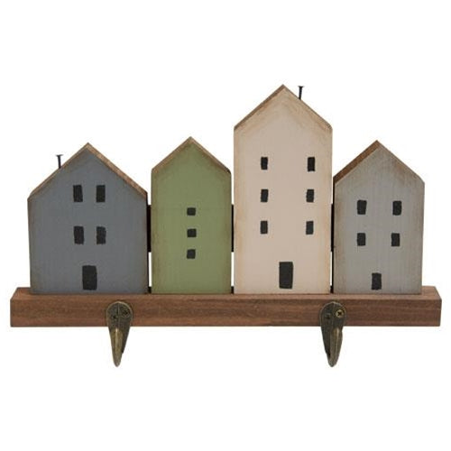 Primitive Village Hook Rack (Pack of 2)