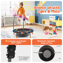 Load image into Gallery viewer, 36 Inch Mini Trampoline with Colorful LED Lights and Bluetooth Speaker
