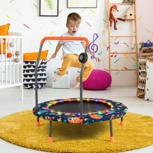 Load image into Gallery viewer, 36 Inch Mini Trampoline with Colorful LED Lights and Bluetooth Speaker
