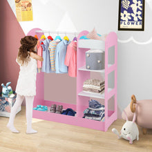 Load image into Gallery viewer, Kids Dress Up Storage with Mirror-Pink
