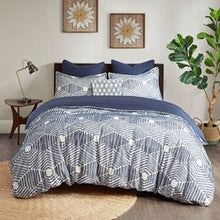 Load image into Gallery viewer, INK+IVY Ellipse 100% Cotton Clipped Jacquard Duvet Cover Set II12-1071 By Olliix
