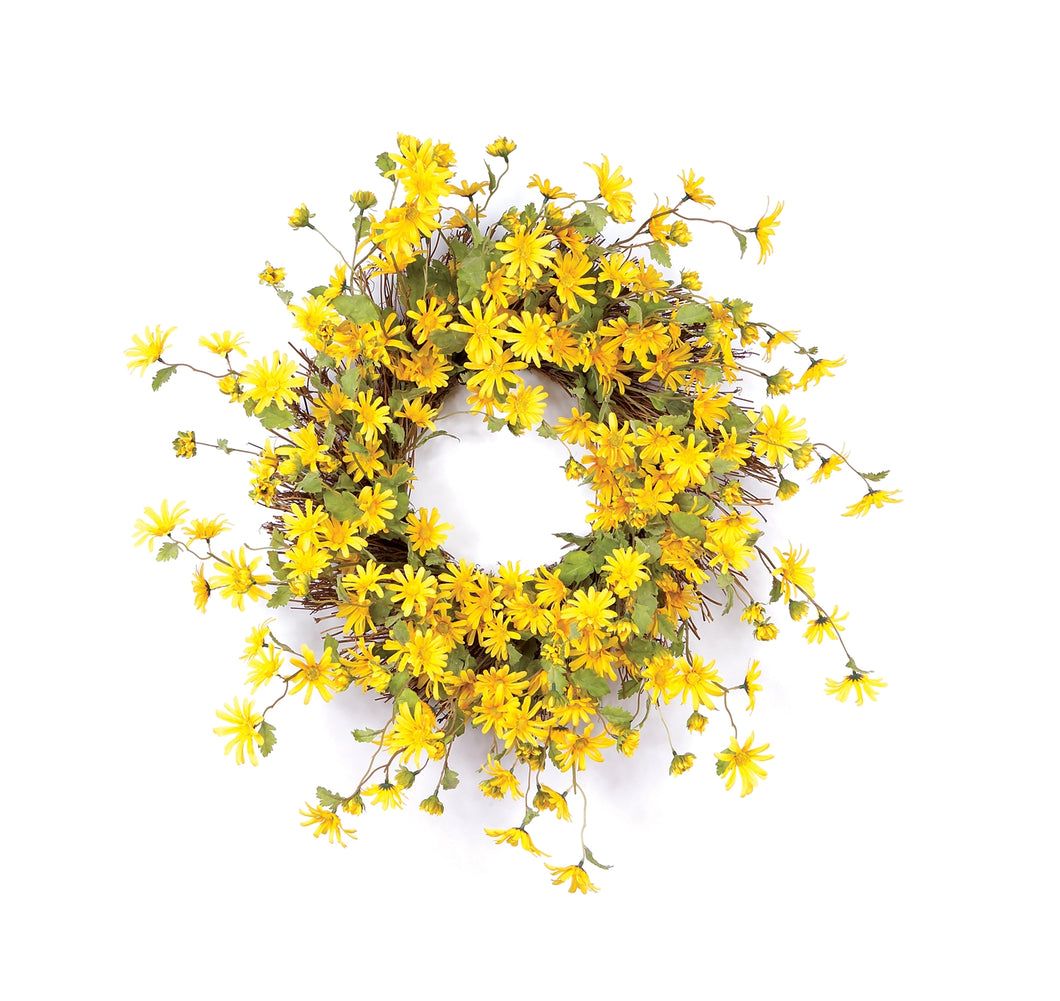 Yellow Daisy Floral Wreath 23