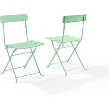 Load image into Gallery viewer, Karlee 3Pc Indoor/Outdoor Metal Bistro Set Mint - Bistro Table &amp; 2 Chairs

