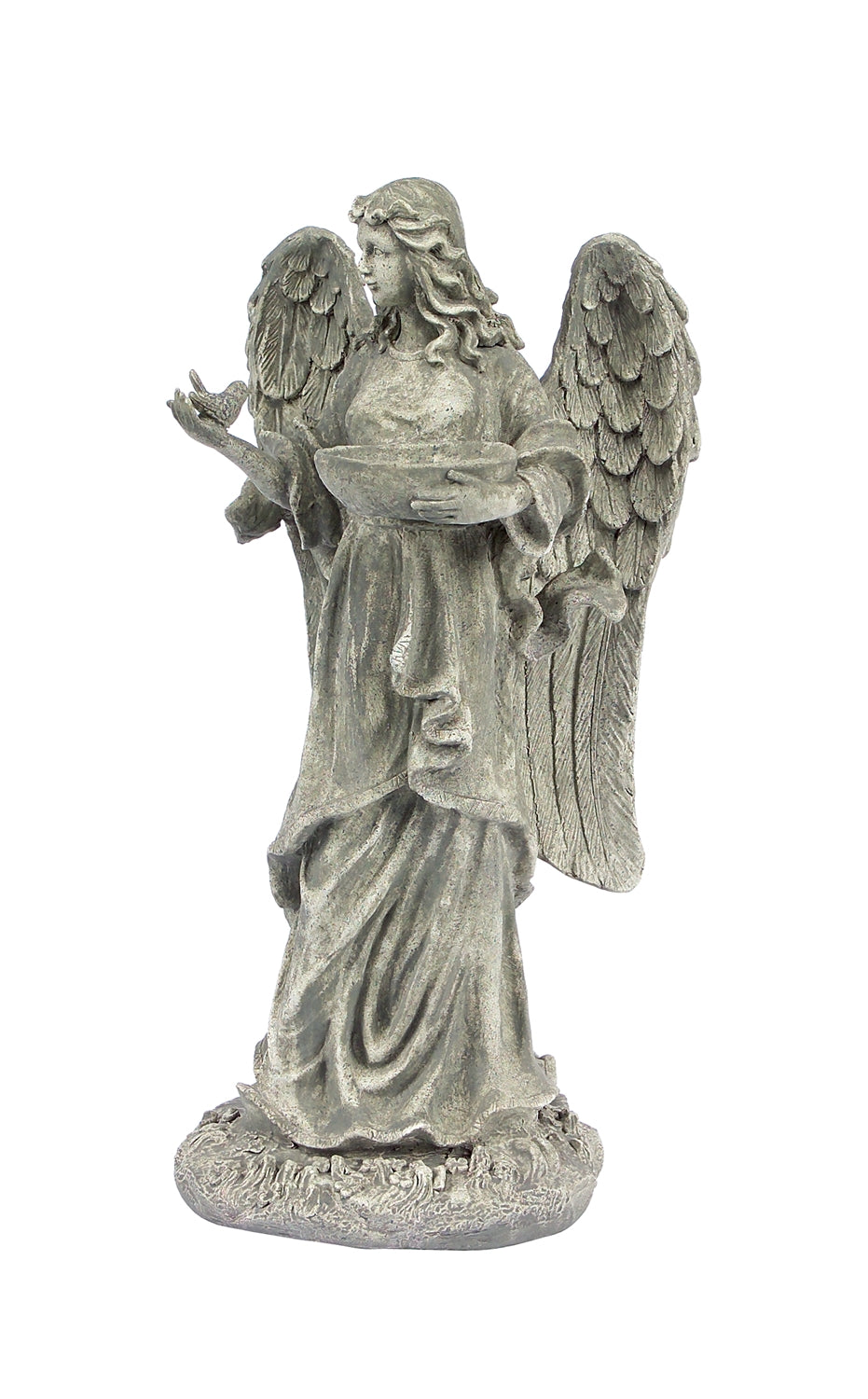 Garden Angel Statue with Birdfeeder or Bath Bowl 23