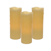 Load image into Gallery viewer, LED Dripping Wax Pillar Candles with Remote (Set of 3)
