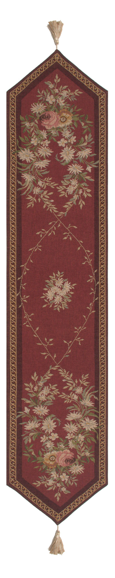 Aubusson Red French Table Runner