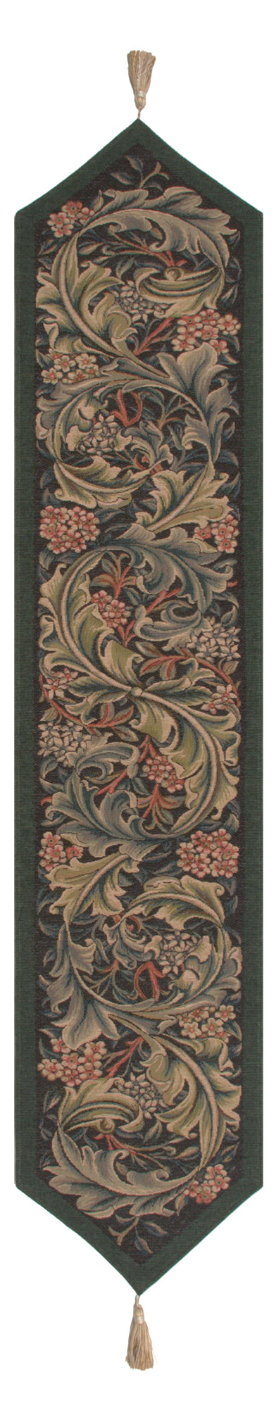 William Morris Green French Table Runner