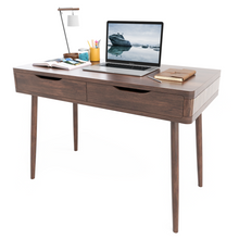 Load image into Gallery viewer, Mid-Century Computer Desk and Workstation with 2 Drawers
