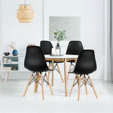 Load image into Gallery viewer, Set of 4 Modern DSW Dining Side Chair Wood Legs-Black

