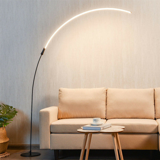 LED Arc Floor Lamp with 3 Brightness Levels-Black