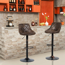 Load image into Gallery viewer, Set of 2 Adjustable Bar Stools with Backrest and Footrest
