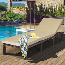 Load image into Gallery viewer, Outdoor Rattan Adjustable Cushioned Chaise
