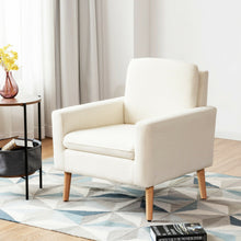 Load image into Gallery viewer, Modern Accent Arm Chair Upholstered Fabric Single Sofa -Beige
