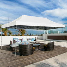 Load image into Gallery viewer, 10 x 20 Feet Adjustable Folding Heavy Duty Sun Shelter with Carrying Bag-White
