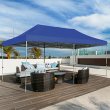 Load image into Gallery viewer, 10 x 20 Feet Adjustable Folding Heavy Duty Sun Shelter with Carrying Bag-Blue
