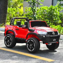 Load image into Gallery viewer, 2*12V Licensed Toyota Hilux Ride On Truck Car 2-Seater 4WD with Remote Painted Red
