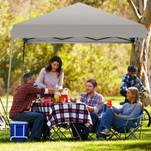 Load image into Gallery viewer, 10 x 10 Feet Pop Up Tent Slant Leg Canopy with Detachable Side Wall-Gray
