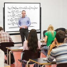 Load image into Gallery viewer, 48 x 36 Inch Mobile Magnetic Double-Sided Reversible Whiteboard Height Adjust
