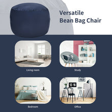 Load image into Gallery viewer, 3 Feet Bean Bag Chair with Microfiber Cover and Independent Sponge Filling-Navy
