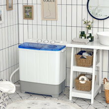 Load image into Gallery viewer, 2-in-1 Portable 22lbs Capacity Washing Machine with Timer Control-Blue
