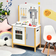 Load image into Gallery viewer, Kids Play Kitchen Set Toddler Pretend Cooking Set with Cabinet and Accessories
